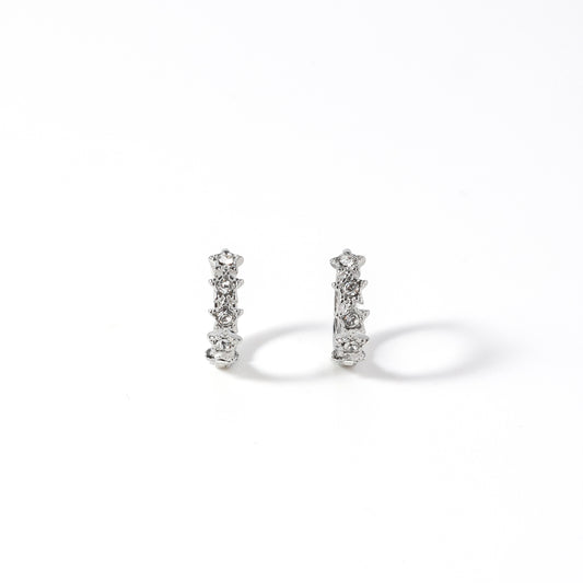 Olivia Hoops in Silver