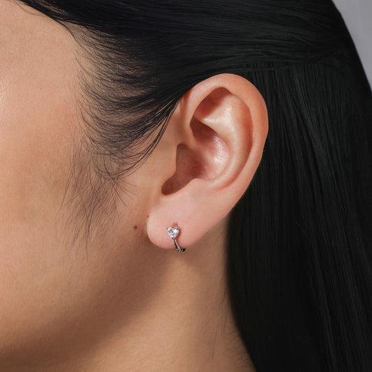 Callie Hoops in Silver