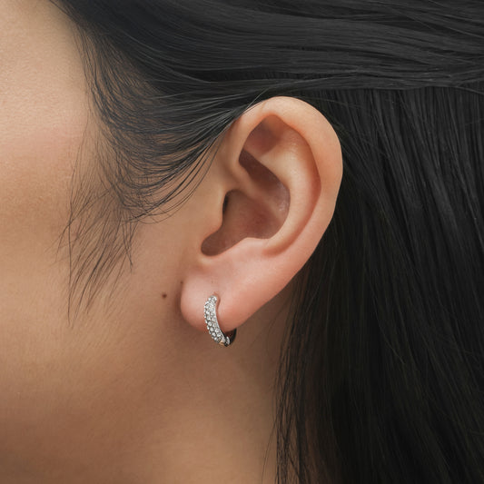 Kylie Hoops in Silver