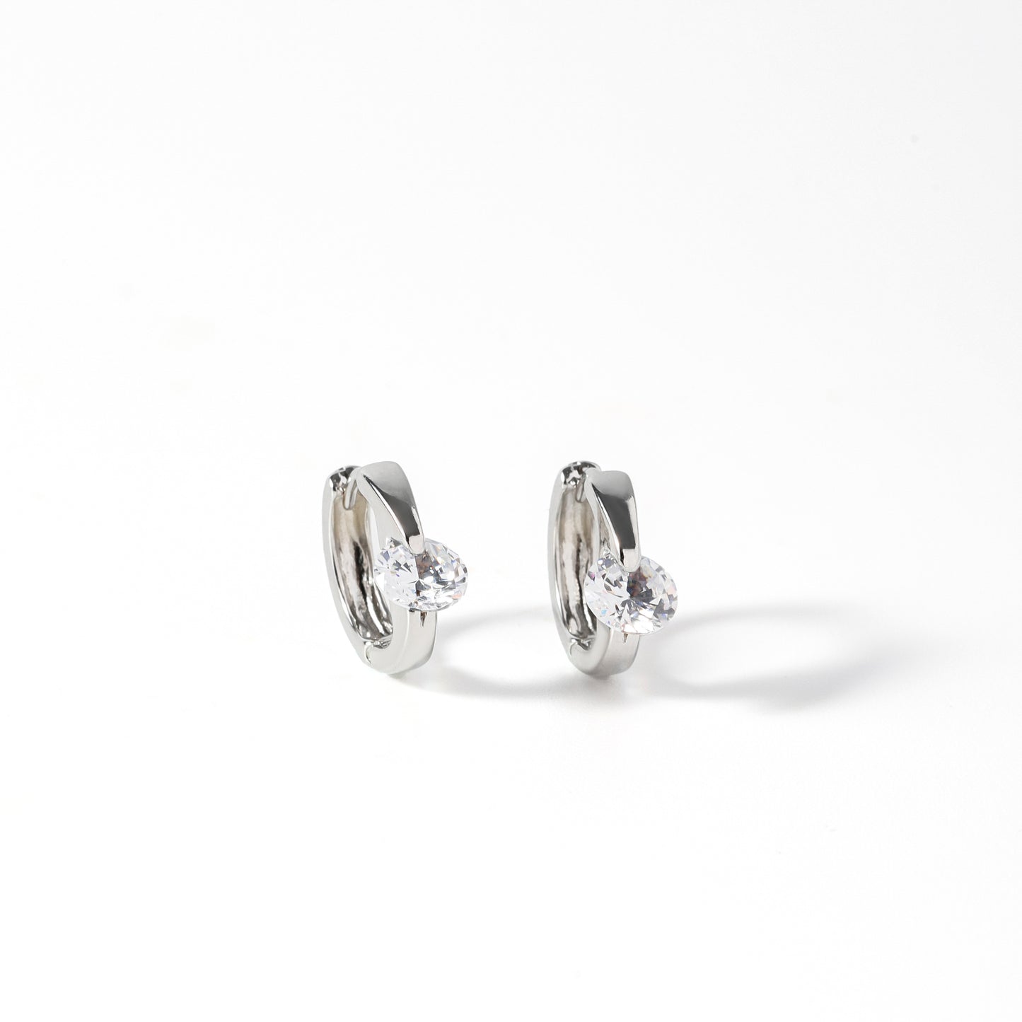 Grace Hoops in Silver