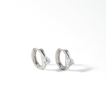 Grace Hoops in Silver