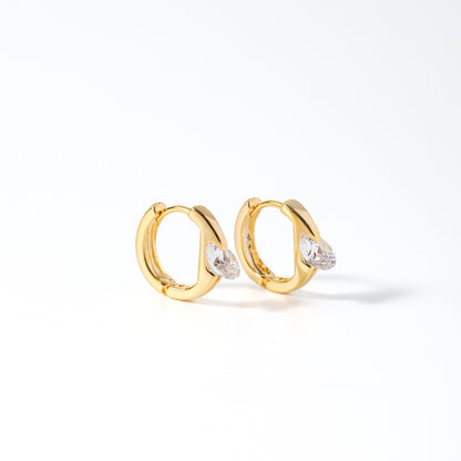 Grace Hoops in Gold