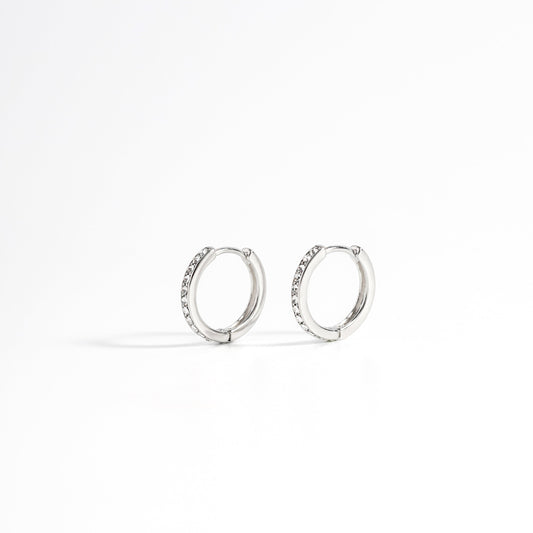 Sabrina Hoops in Silver