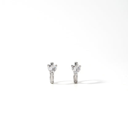 Callie Hoops in Silver