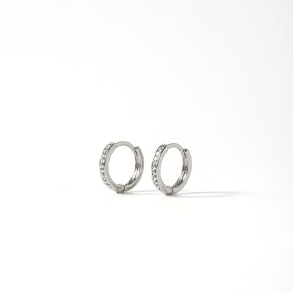 Sabrina Hoops in Silver