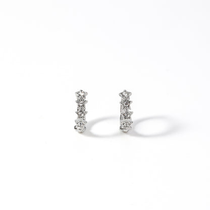 Olivia Hoops in Silver