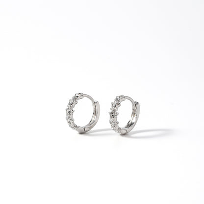 Olivia Hoops in Silver