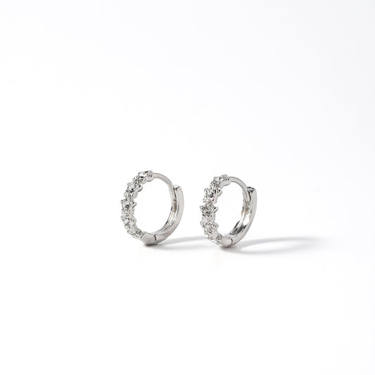 Olivia Hoops in Silver