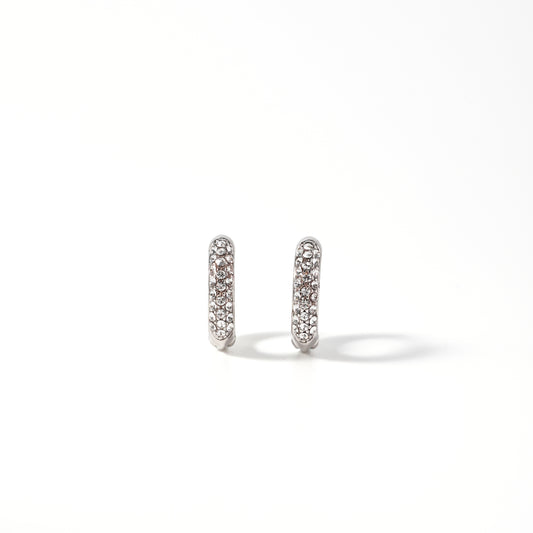 Kylie Hoops in Silver