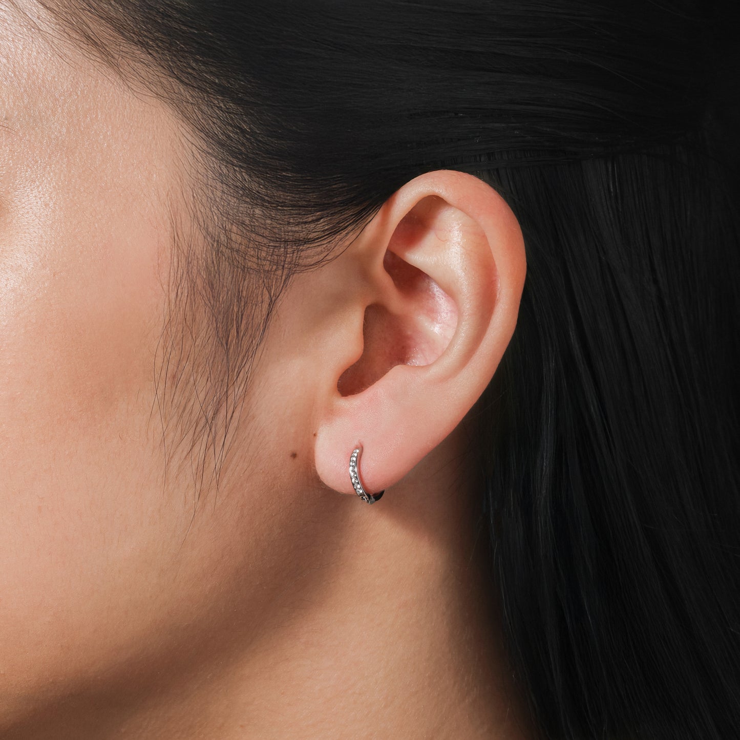 Sabrina Hoops in Silver