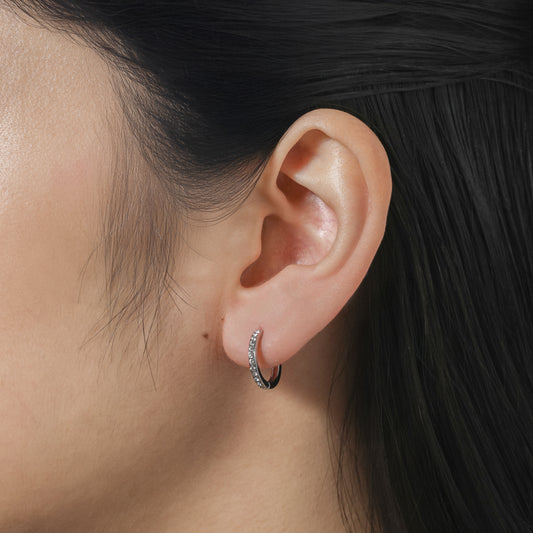 Sabrina Hoops in Silver