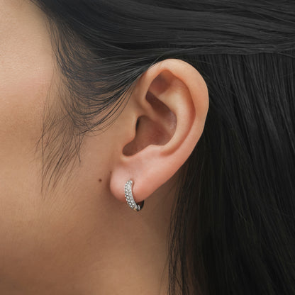 Kylie Hoops in Silver